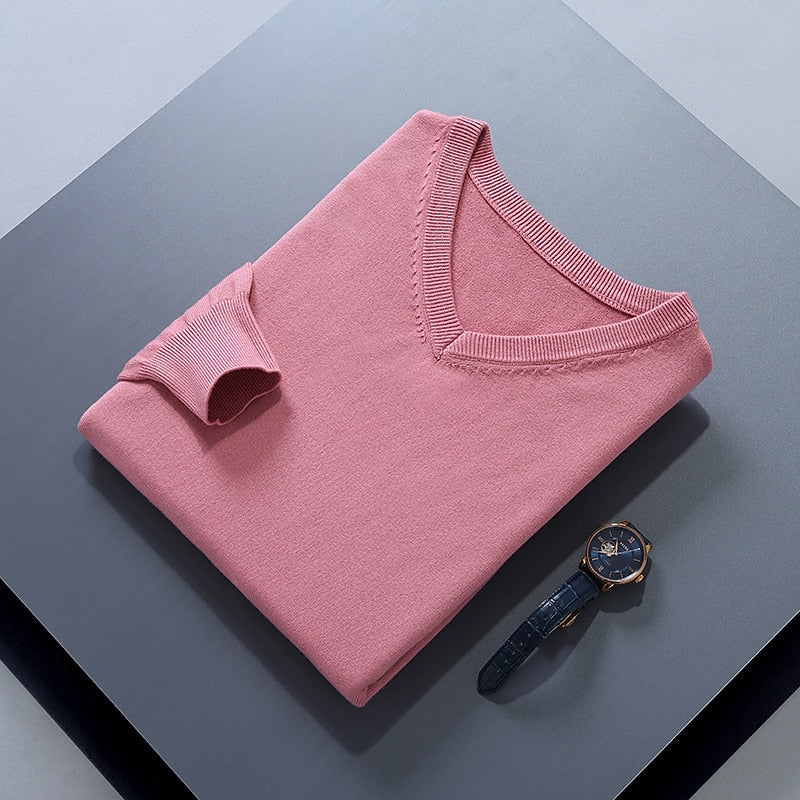 Cosy Sweater for Men | V Neck Autumn Layering