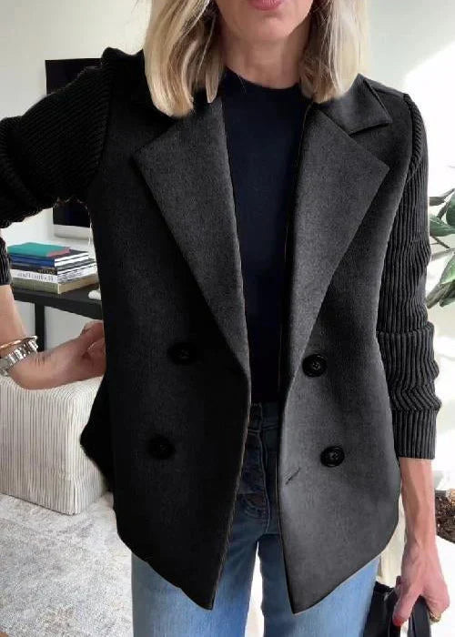 Classic Winter Coat for Women | Ribbed Button Front Cold Weather Ready