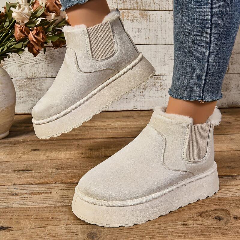 Platform Ankle Boots for Women | Side Zip Pull On Winter Ready Comfort
