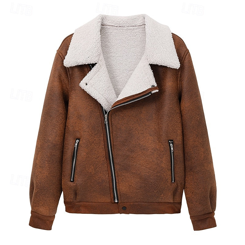 Fleece Lined Winter Jacket for Men | Oversized Full Zip Autumn Layering