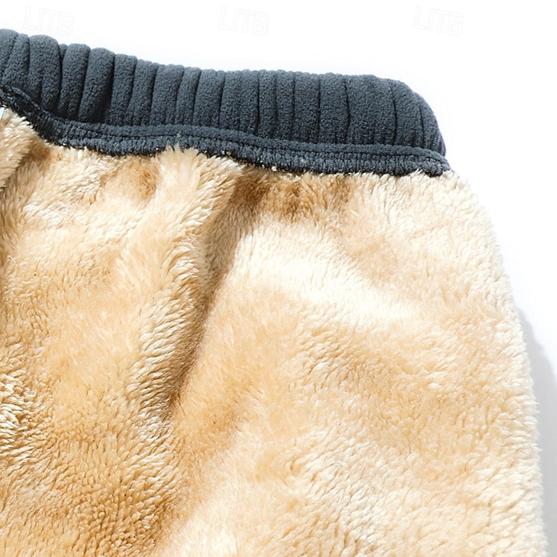 Oversized Joggers for Men | Side Zip Drawstring Cosy Winter Style