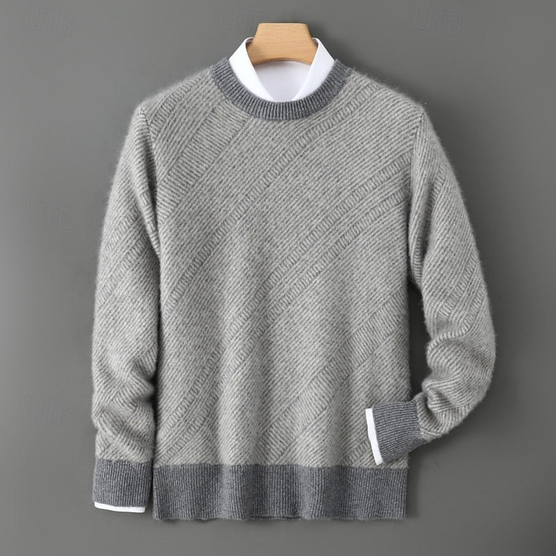 Warm Sweater for Men | Ribbed Crew Neck Fall & Winter 2026