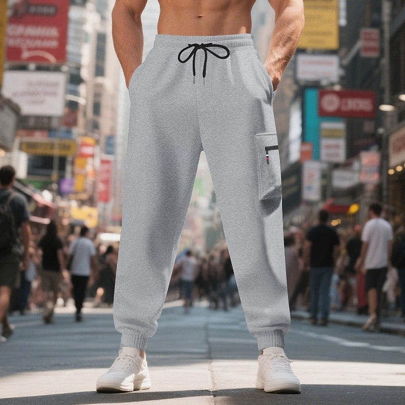 Oversized Joggers for Men | Drawstring Ribbed Autumn Layering