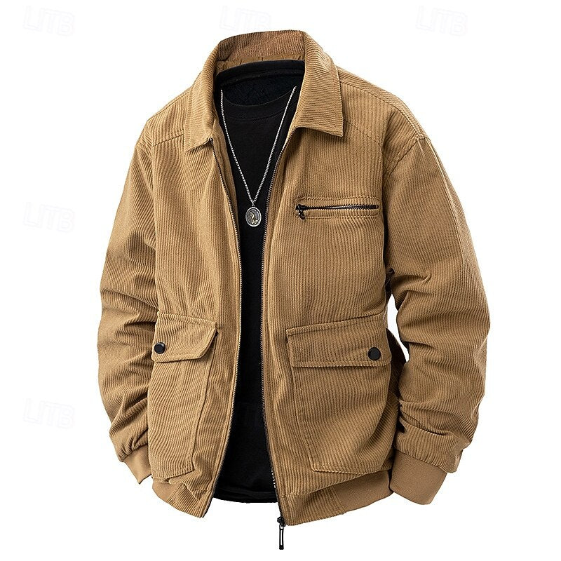 Cosy Winter Jacket for Women | Ribbed Lapel Collar Cold Weather Ready