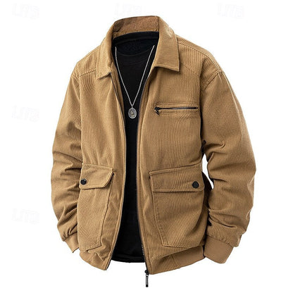 Cosy Winter Jacket for Women | Ribbed Lapel Collar Cold Weather Ready