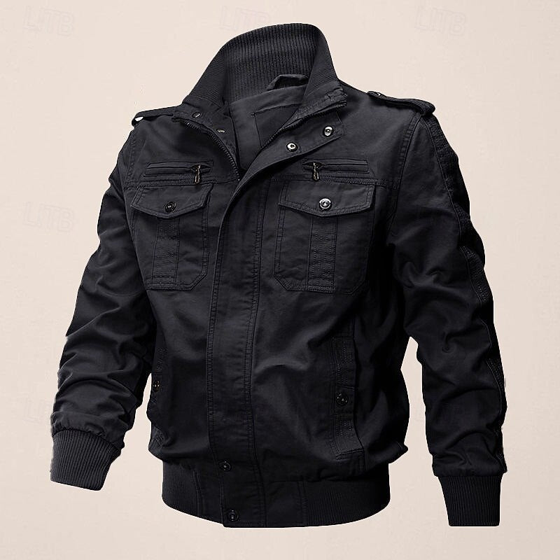 Everyday Winter Jacket for Men | Ribbed Funnel Neck Autumn Layering