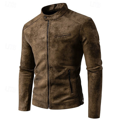 Classic Winter Jacket for Men | Side Zip Funnel Neck Cold Weather Ready