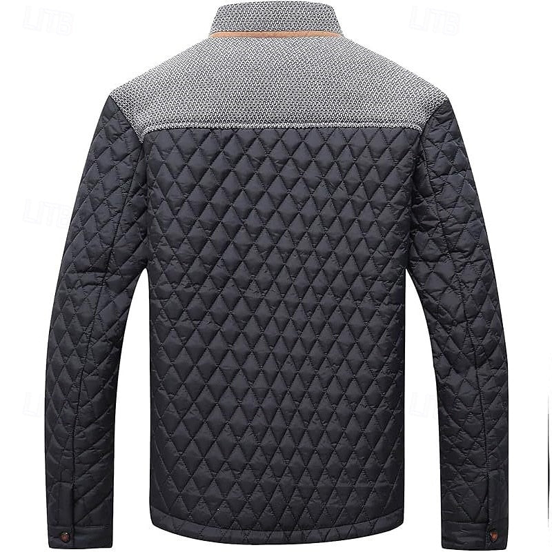 Lightweight Quilted Jacket for Men | Button Front Cold Weather Ready