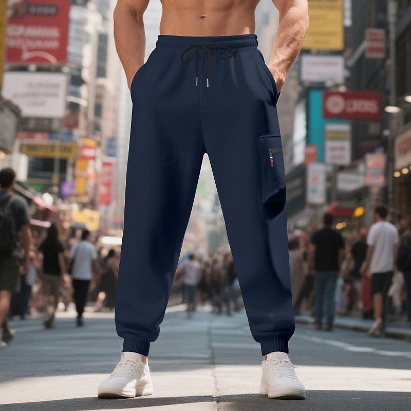 Oversized Joggers for Men | Drawstring Ribbed Autumn Layering