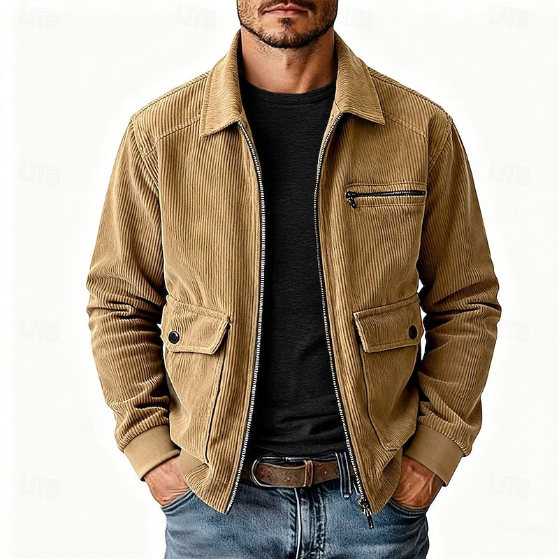 Cosy Winter Jacket for Women | Ribbed Lapel Collar Cold Weather Ready