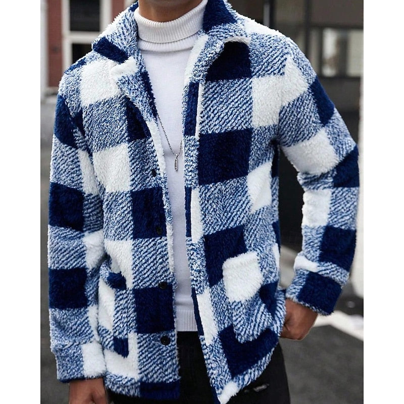 Plaid Winter Jacket for Men | Autumn Layering