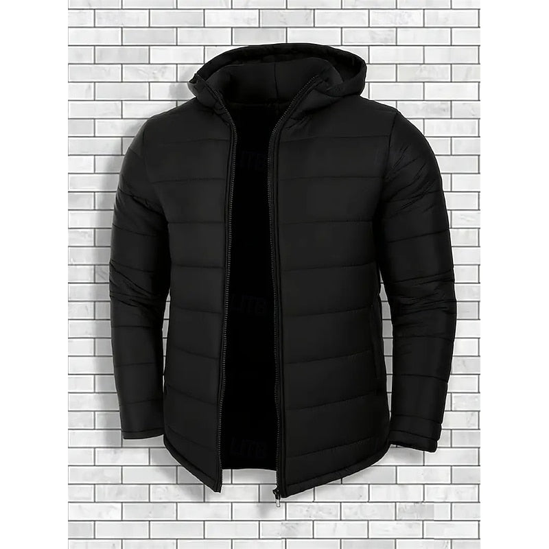 Hooded Puffer Jacket for Men | Quilted Insulated Autumn Layering