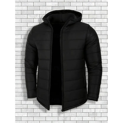Hooded Puffer Jacket for Men | Quilted Insulated Autumn Layering