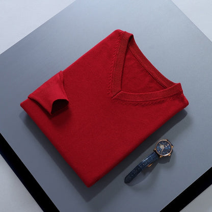 Cosy Sweater for Men | V Neck Autumn Layering