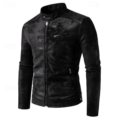 Classic Winter Jacket for Men | Side Zip Funnel Neck Cold Weather Ready
