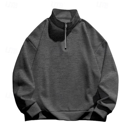 White Half Zip Sweater for Men | Cold Weather Ready
