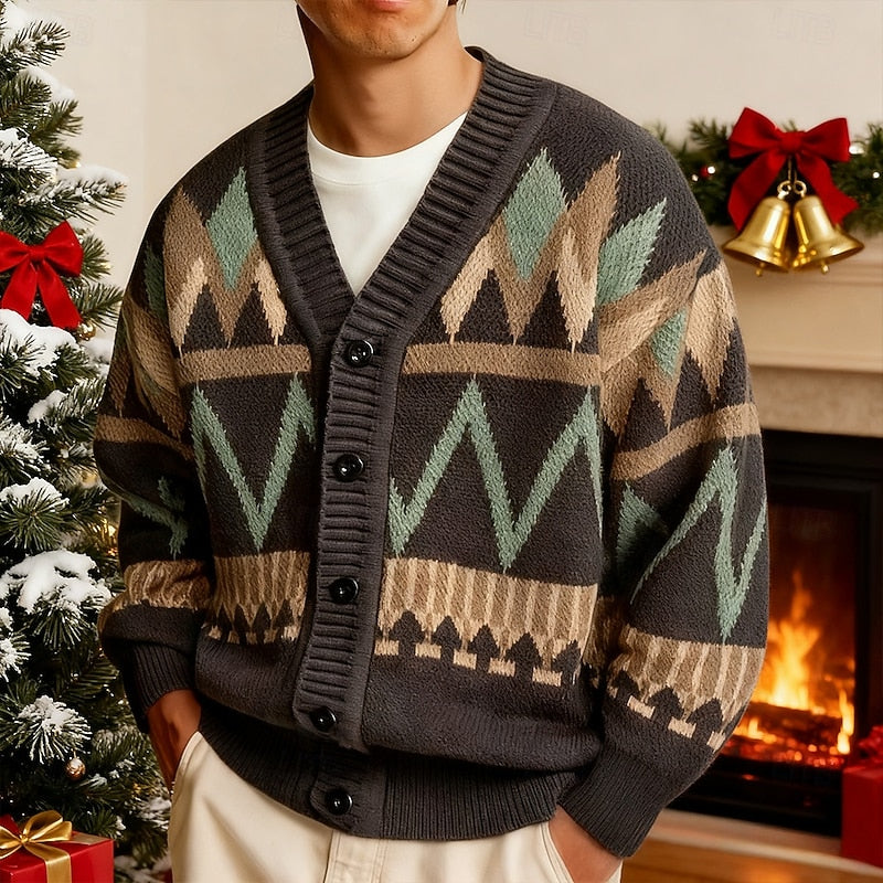 Button Front Cardigan for Men | V Neck Fall & Winter 2026