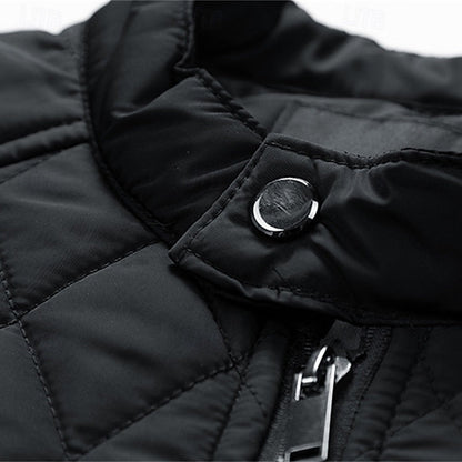 Lightweight Quilted Jacket for Men | Funnel Neck Cold Weather Ready