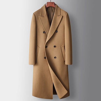 Double Breasted Winter Coat for Men | Lapel Collar Insulated Cold Weather Ready