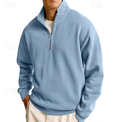 Half Zip Sweatshirt for Men | Funnel Neck Cosy Winter Style