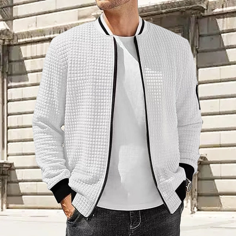 Classic Bomber Jacket for Men | Funnel Neck Full Zip Cosy Winter Style