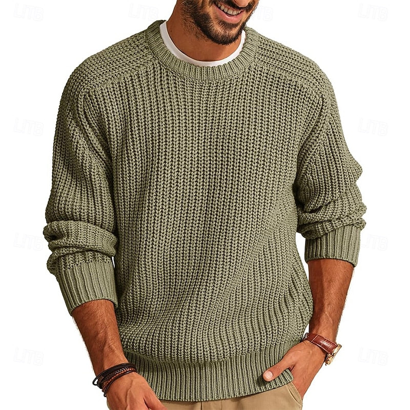 Cosy Sweater for Men | Ribbed Autumn Layering