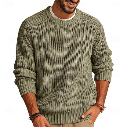 Cosy Sweater for Men | Ribbed Autumn Layering