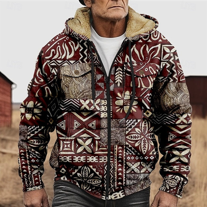 Hooded Winter Jacket for Men | Full Zip Cold Weather Ready