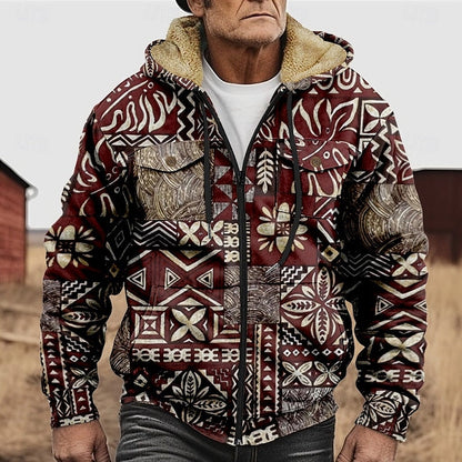 Hooded Winter Jacket for Men | Full Zip Cold Weather Ready