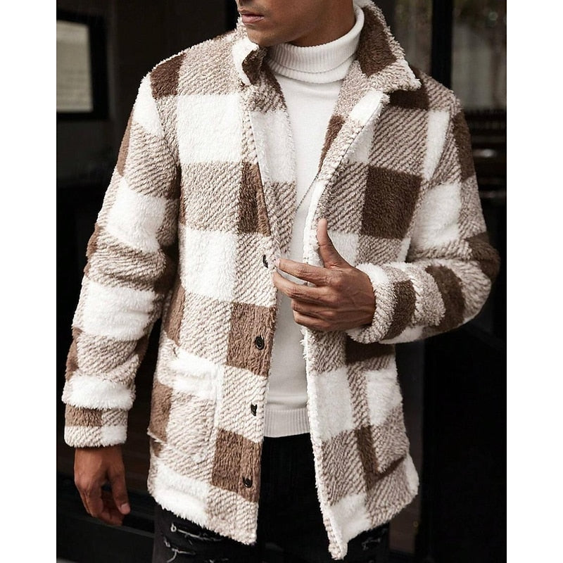 Plaid Winter Jacket for Men | Autumn Layering