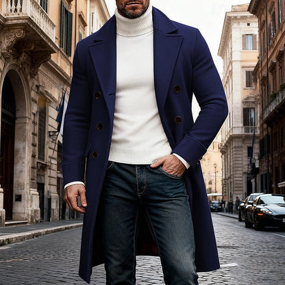 Double Breasted Winter Coat for Men | Cold Weather Ready