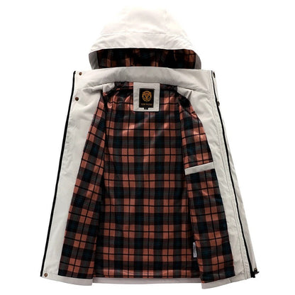 Hooded Winter Jacket for Men | Side Zip Drawstring Cold Weather Ready