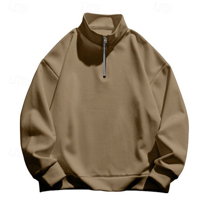 White Half Zip Sweater for Men | Cold Weather Ready