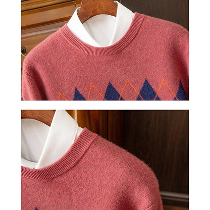 Warm Sweater for Men | Ribbed Crew Neck Cold Weather Ready
