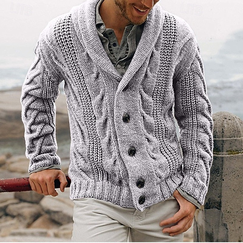 Button Front Cardigan for Men | Cosy Winter Style