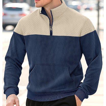 Oversized Sweater for Men | Ribbed Half Zip Warm Winter Layer
