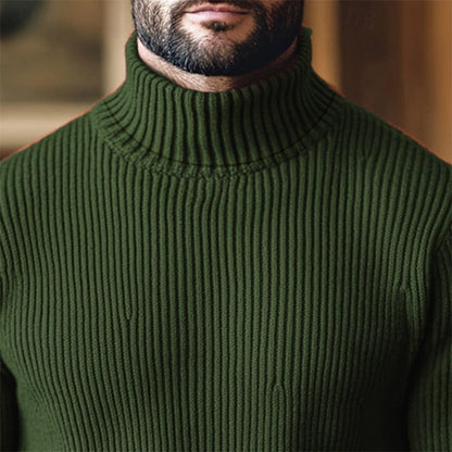 Turtleneck Sweater for Men | Ribbed Cold Weather Ready