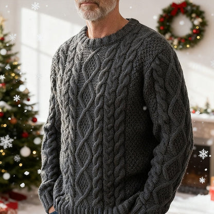 Cable Knit Sweater for Women | Crew Neck Insulated Warm Winter Layer