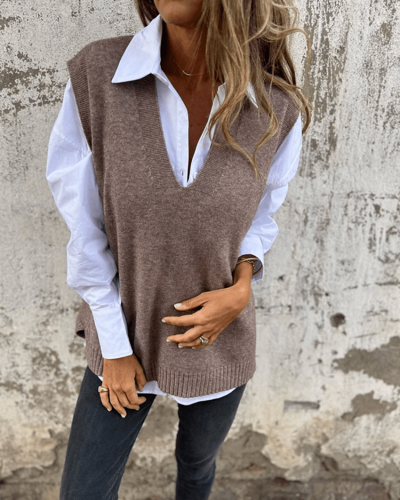 Everyday Puffer Vest for Women | V Neck Cosy Winter Style
