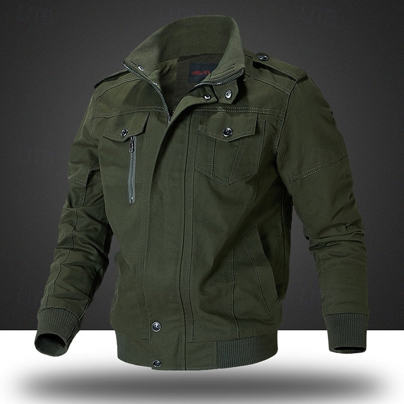 Oversized Winter Jacket for Men | Funnel Neck Full Zip Cold Weather Ready