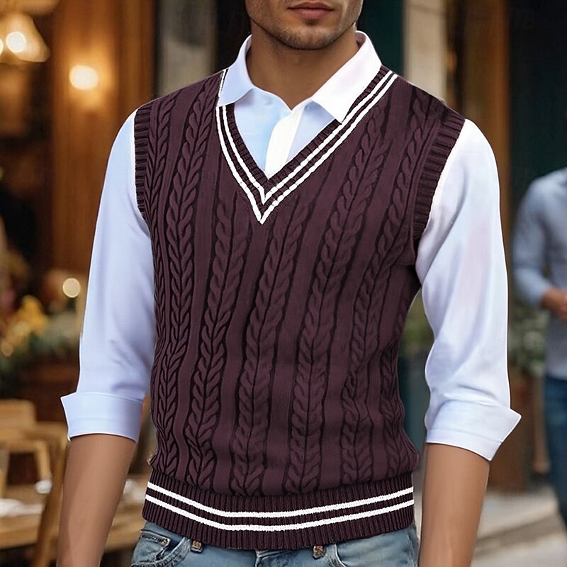 Classic Puffer Vest for Men | V Neck Cold Weather Ready