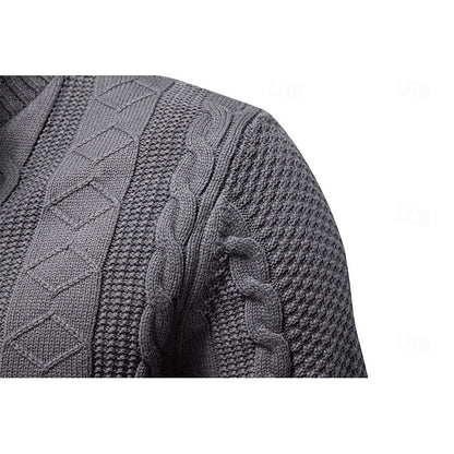 Insulated Cardigan for Men | Side Zip Funnel Neck Cosy Winter Style