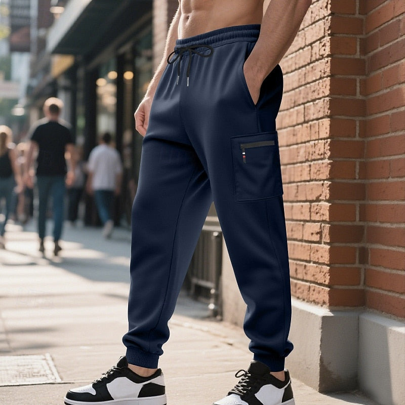 Oversized Joggers for Men | Drawstring Ribbed Autumn Layering
