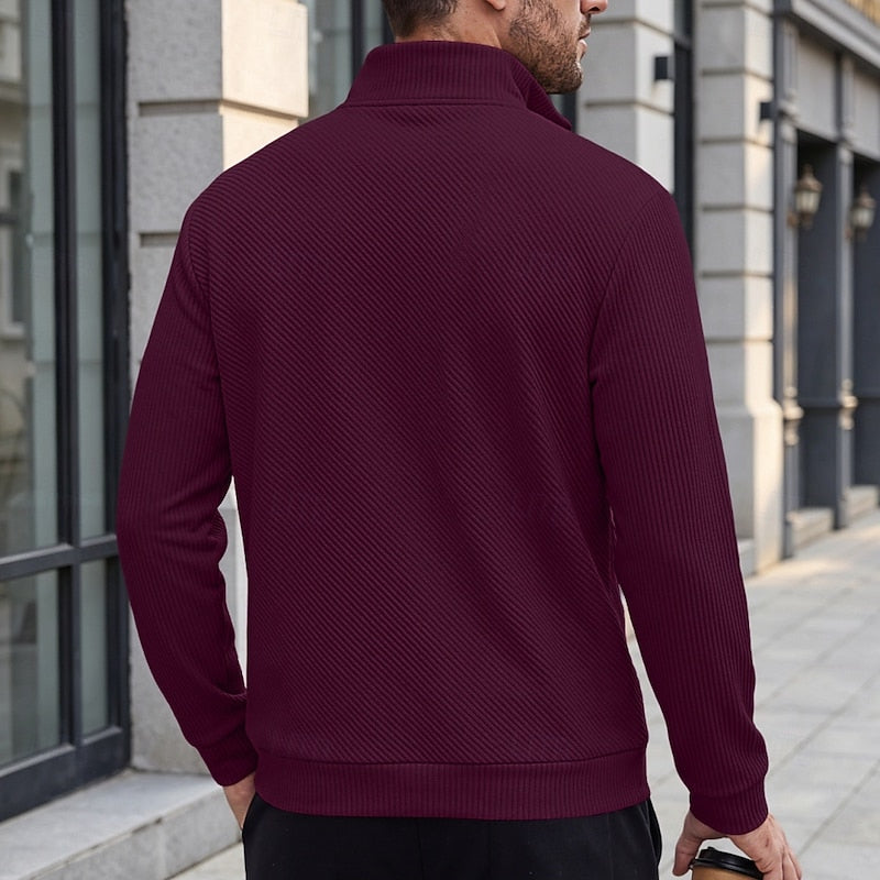 Half Zip Sweater for Men | Ribbed Fall & Winter 2026