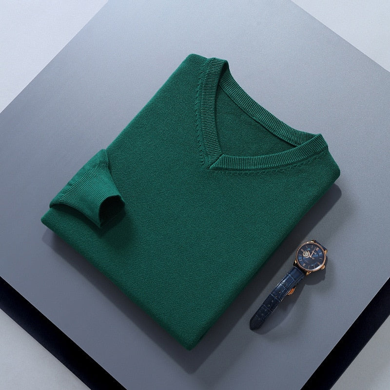 Cosy Sweater for Men | V Neck Autumn Layering