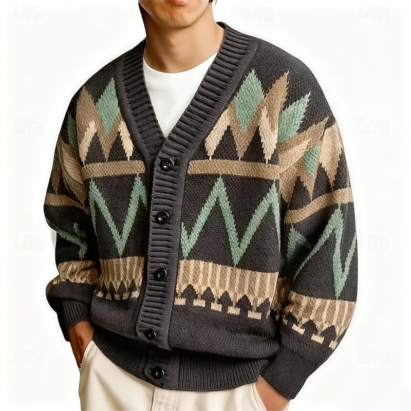 Button Front Cardigan for Men | V Neck Fall & Winter 2026