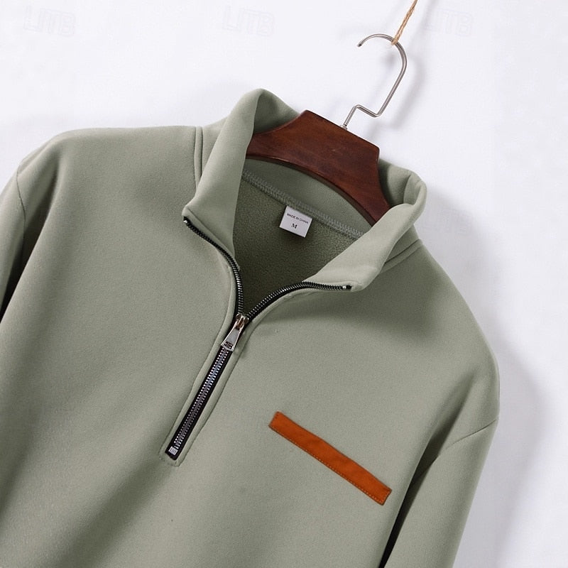Oversized Sweater for Men | Half Zip Cosy Winter Style