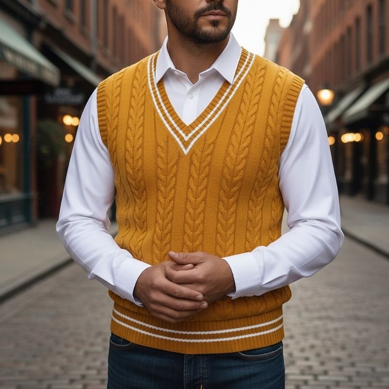 Classic Puffer Vest for Men | V Neck Cold Weather Ready