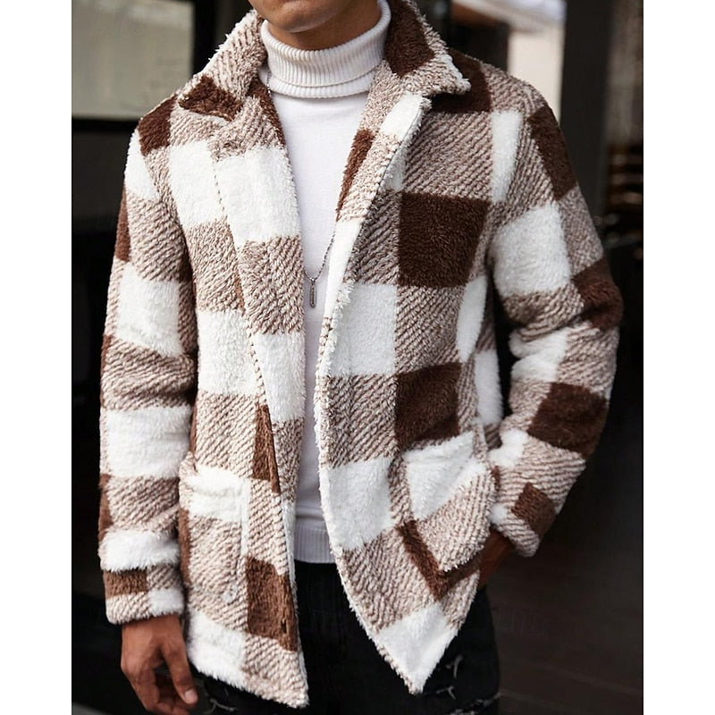 Plaid Winter Jacket for Men | Autumn Layering