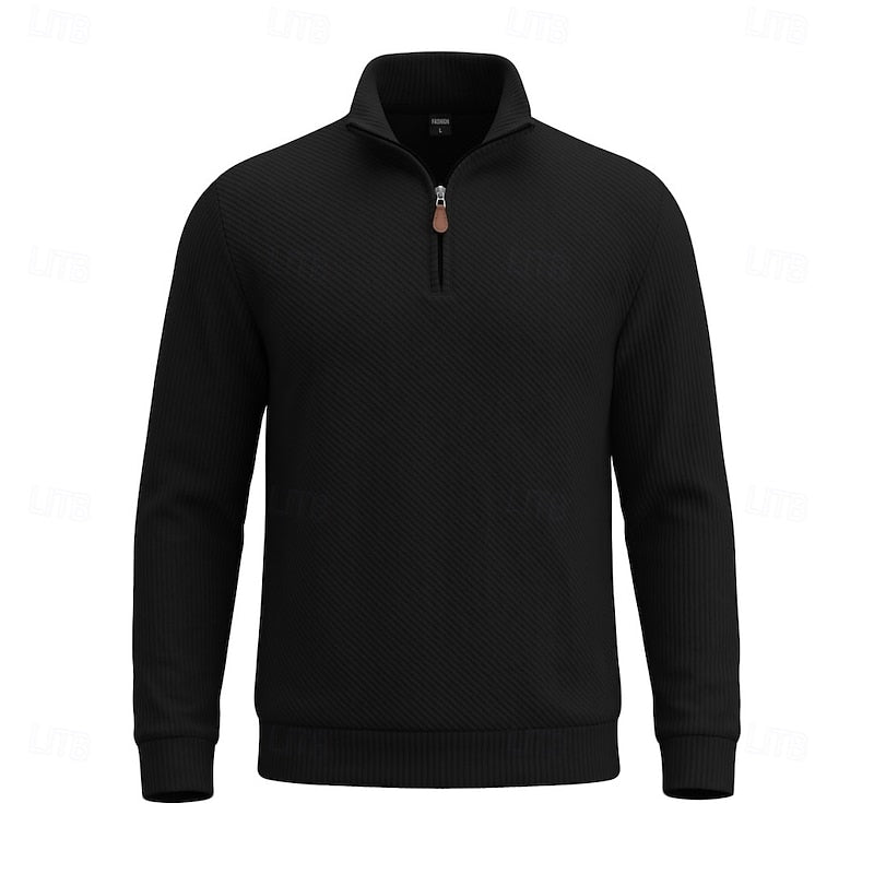 Half Zip Sweater for Men | Ribbed Fall & Winter 2026